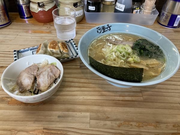 「ラーメン＋ランチセットA」@ラーメンハウス 河童子 下平間の写真