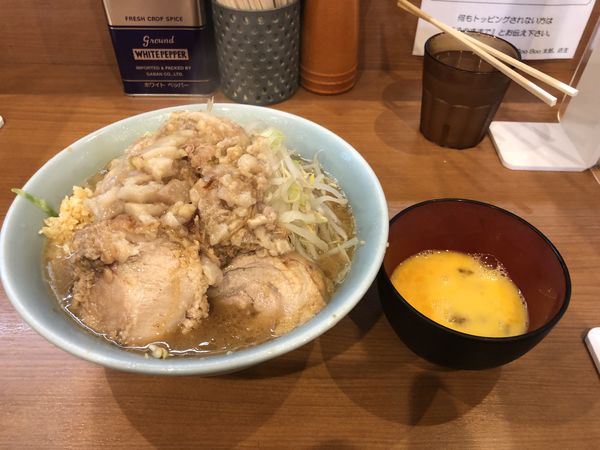 「小ラーメン＋生卵」@ラーメンBoo Boo太郎。の写真