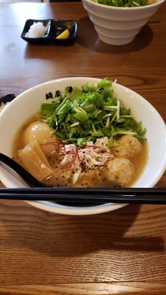 「味玉鶏白湯そば(塩)1,000円」@麺屋大むらの写真