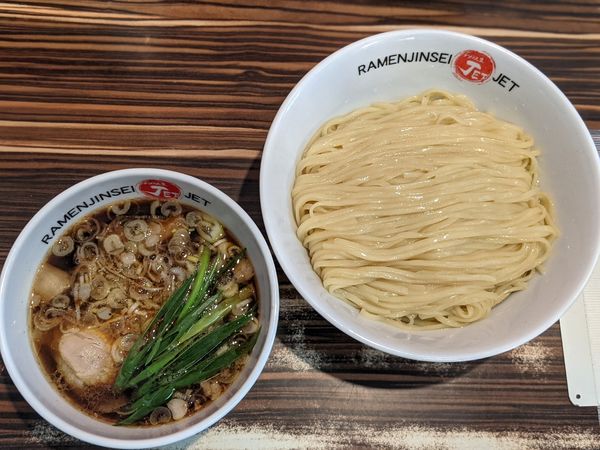 「醤油つけ麺」@ラーメン人生 JET 福島本店の写真