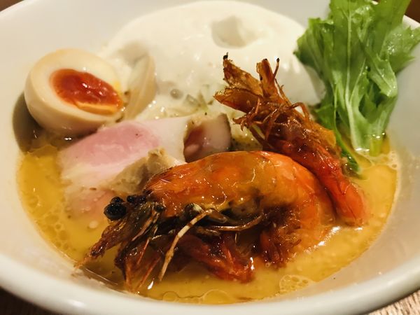 「特製海老づくし 1,050円」@ふく流らーめん 轍 本町本店の写真