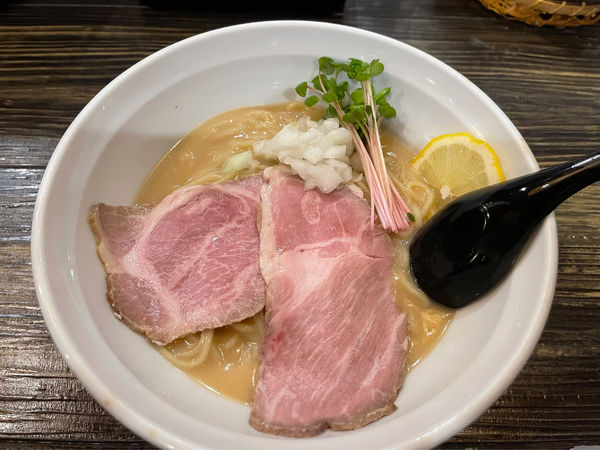 「冷やしカニクリーミーそば」@魚々麺  園の写真