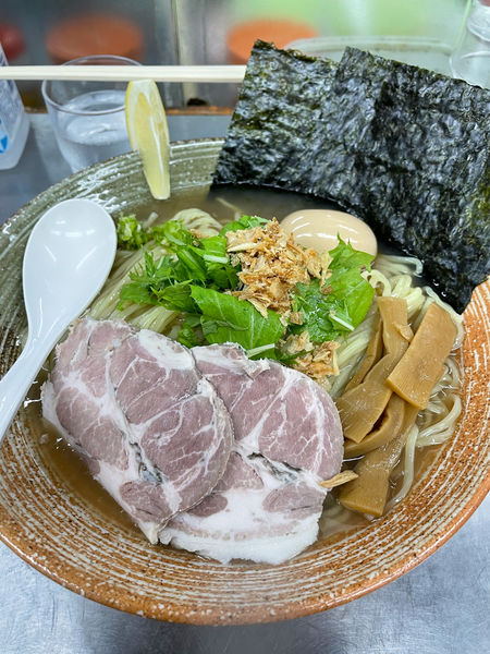 「ホッキ貝出汁冷やしまぜそば大盛り」@覆麺 智の写真