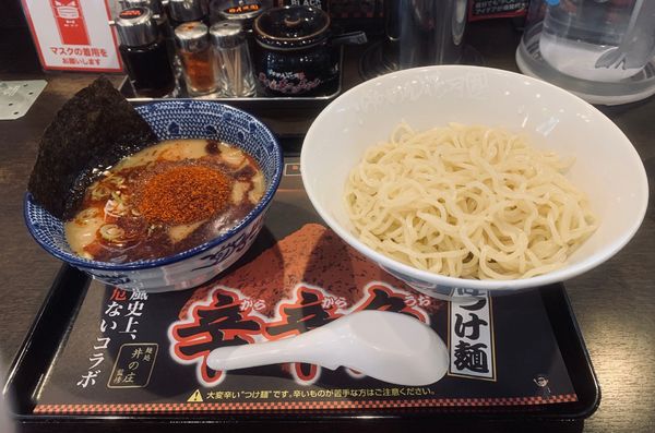 「【限定】辛辛魚つけ麺（200ｇ￥950）」@らあめん花月嵐 浅草橋店の写真