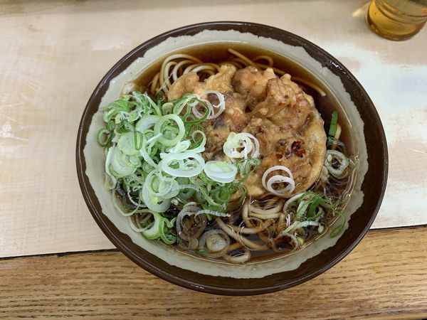 「イカげそ天そば (400円)」@六文そば 中延店の写真