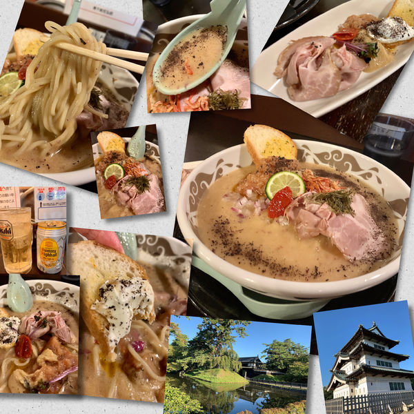 「【限定】桃色吐息900円+SPﾄｯﾋﾟﾝｸﾞ+ﾊｲﾎﾞｰﾙ」@煮干結社 弘前店の写真