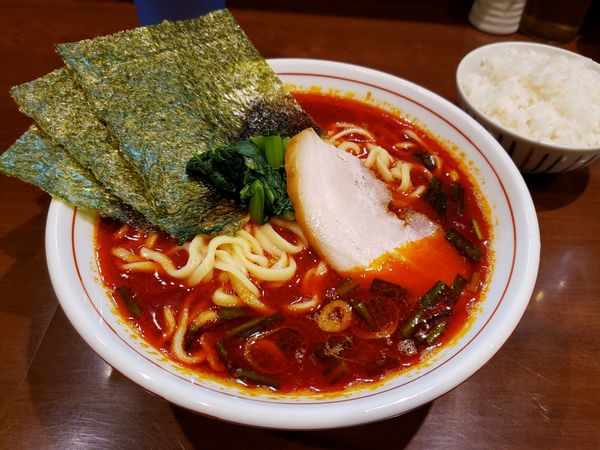 「からしめん+ライス」@らーめん飛粋の写真