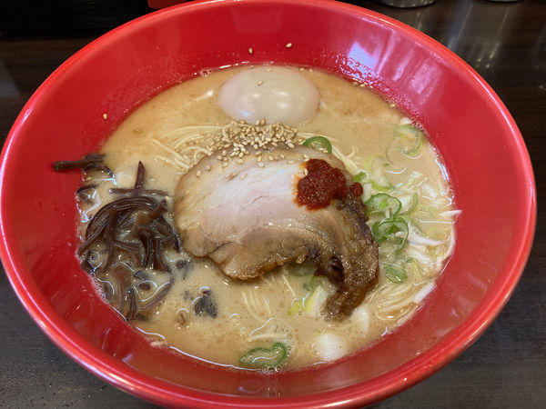 「九州豚骨+味玉(690円+100円)」@麺屋 王道の写真