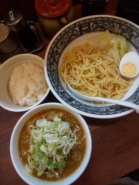 「【期間限定】カレーつけ麺920円(200g)半ライス無料」@拉麺 梅太郎の写真