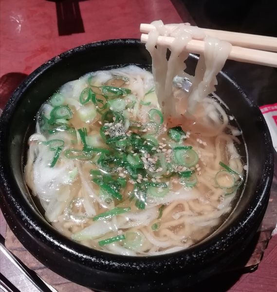 「石鍋ごまねぎ塩ラーメン」@牛角 大宰府西店の写真