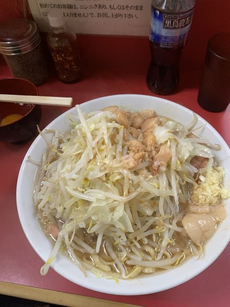 「ぶた二枚入小ラーメン」@ラーメン二郎 環七一之江店の写真