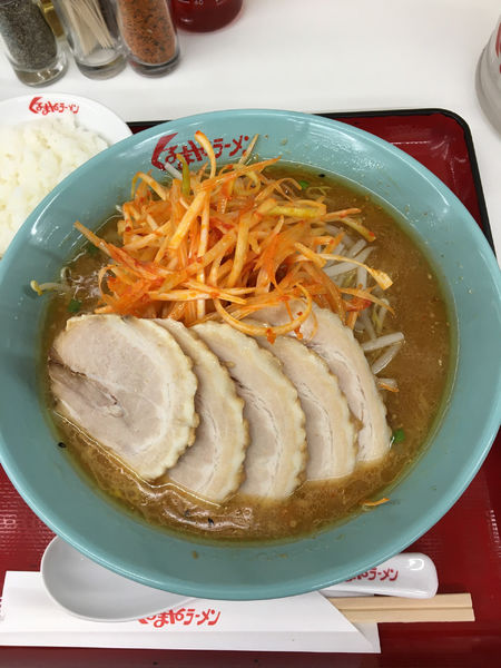 「味噌ねぎチャーシュー麺　1180円」@くるまやラーメン 浦和田島店の写真