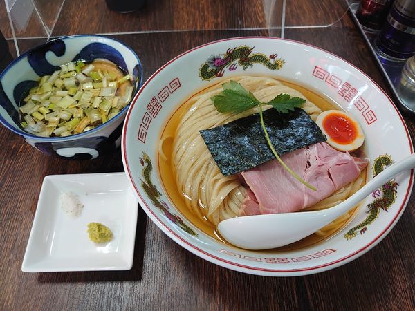 「鰹出汁のつけそば 半味玉」@らぁ麺 大金星の写真