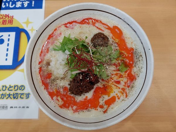 「麻辣担々麺」@濃厚担々麺 はなび 七宝店の写真