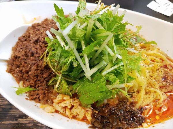 「つゆ無し担担麺（白胡麻・大盛）」@四川担担麺 阿吽 浅草店の写真