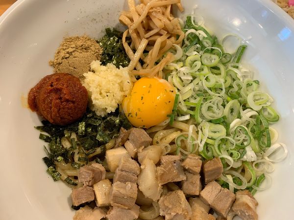 「からみそまぜそば」@からみそラーメンふくろう食堂 大府店の写真