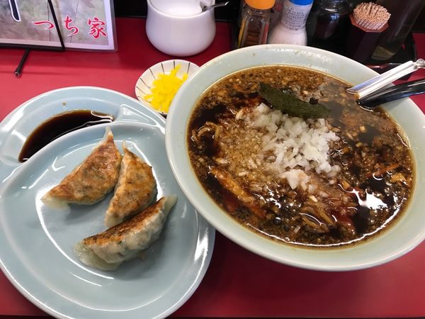 「竹岡式ラーメンセット」@ラーメンつち家の写真