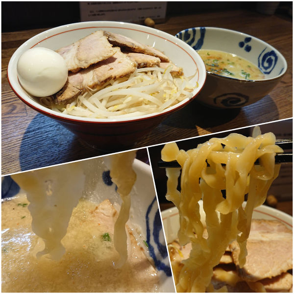「塩つけ麺(昆布水ピロピロ麺ver.諸々大盛マシマシ)」@らー麺屋 バリバリジョニーの写真