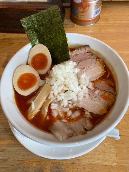 「赤の丸特煮干しそば（並950円）」@煮干そば とみ田の写真