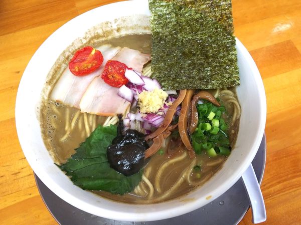 「【限定】濃厚イガ煮干＋イガスミリゾット　880＋250円」@中華そば ひらこ屋の写真