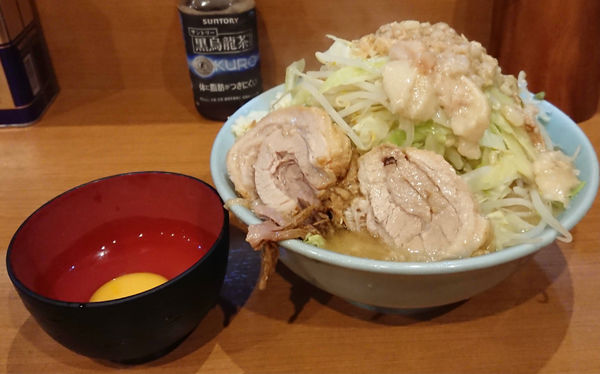 「小ラーメン(ヤサイニンニクアブラ)＋生たまご」@ラーメンBoo Boo太郎。の写真