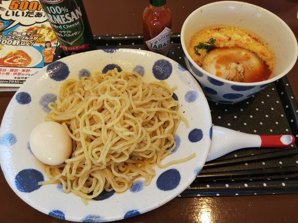「とまとつけ麺 :冷たい麺 +粉チーズ&タバスコ:無料 ※㋗」@らぁめんカフェ 風楽っとの写真