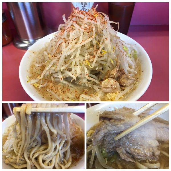 「小ラーメン(豚2枚) 780円 ニンニク多め烏龍茶100円」@ラーメン二郎 ひばりヶ丘駅前店の写真