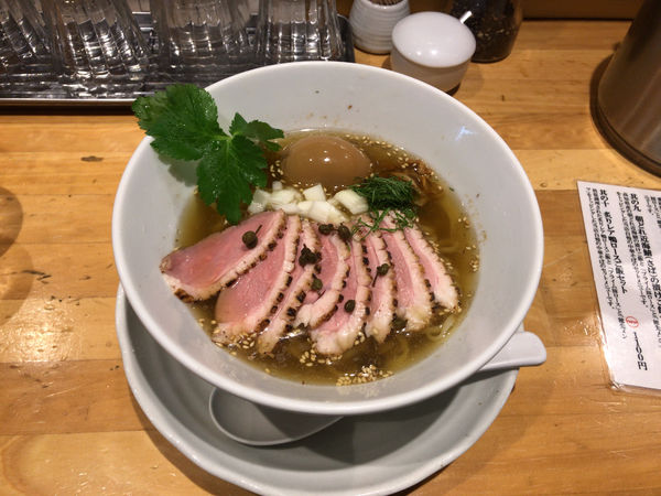 「冷やし鴨そば（夏季限定）980円」@本町製麺所 阿倍野卸売工場 中華そば工房の写真