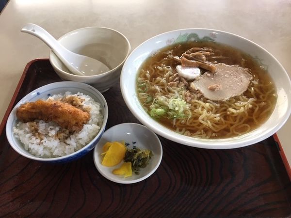 「中華そば＋イカライス」@永楽庵の写真