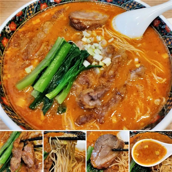 「排骨担々麺(大辛)　1080円」@寿限無担々麺 上野店の写真