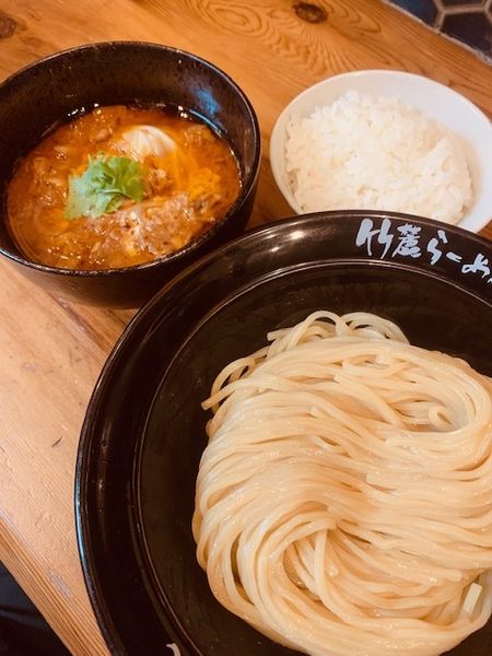 「爆裂牛スジつけ麺 900円」@竹麓輔らーめん創作工房の写真
