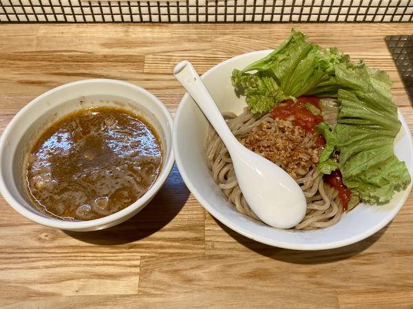 「限定・濃厚海老スパイシートマトつけ麺」@らーめん 改の写真