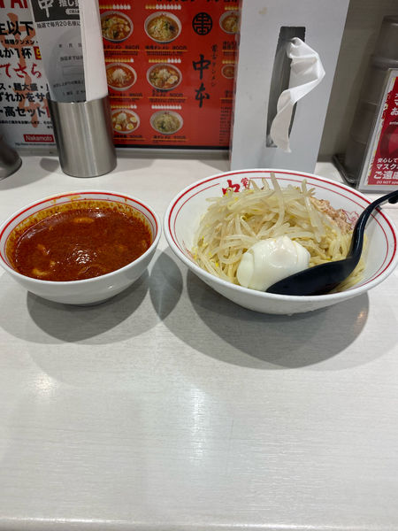 「冷やし味噌ラーメン辛さ3倍+チャーシュー+ゆで卵」@蒙古タンメン 中本 川崎店の写真