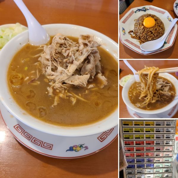 「チャーシュー麺(並)¥1030、ヤキメシ(1/2)黄身のせ¥41」@末廣ラーメン本舗 高田馬場分店の写真