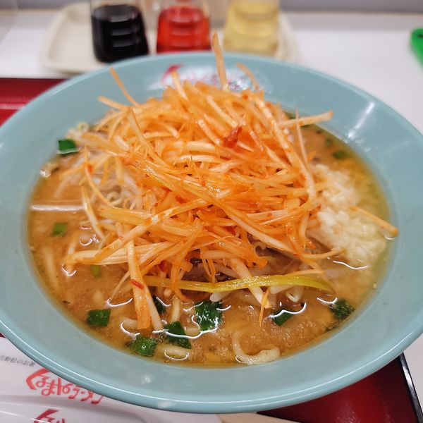 「ネギ味噌ラーメンニンニク多め」@くるまやラーメン 東村山店の写真