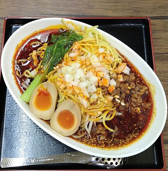 「汁なし担々麺 (6辛) 780円＋味玉 110円」@拉麺みやち家の写真