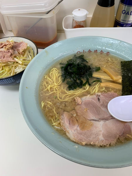 「ラーメン 並 ねぎ飯」@◯つばき食堂の写真