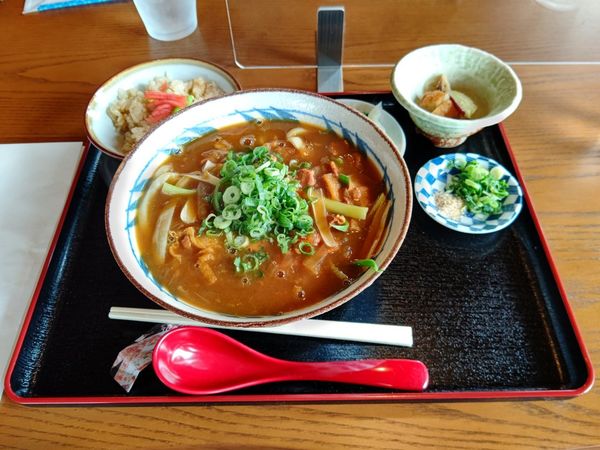 「カレーうどんセット1,030円」@うどん屋こころの写真