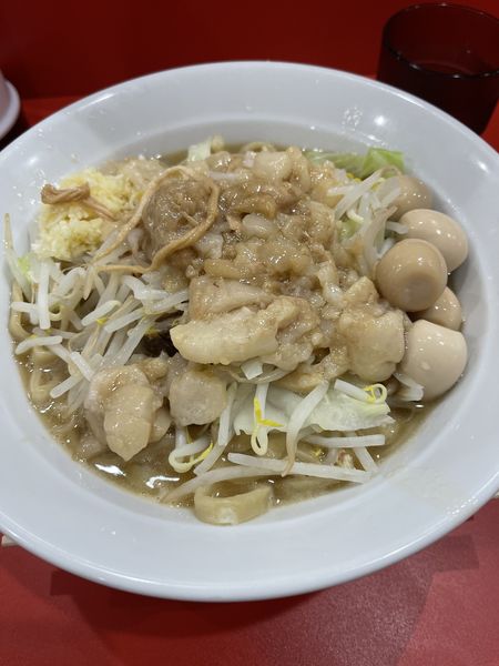 「ラーメン　うずらトッピング」@ラーメン ノックアウトの写真