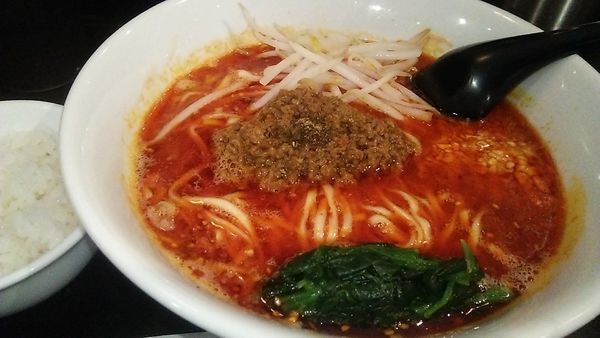 「担担麺 900円＋ライス小 50円」@自家製麺ほうきぼし 神田店の写真