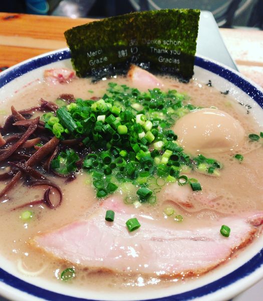 「らーめん味玉トッピング」@博多長浜らーめん 田中商店の写真