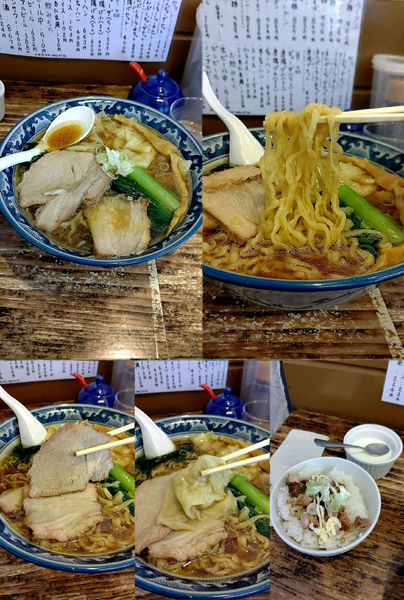 「『ワンタン麺+ミニチャーシュー丼セット(¥898+304)』」@手打ち中華 こころの写真