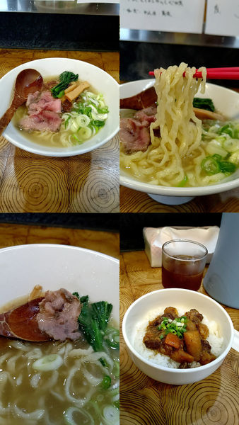 「『魚介と牛すじしょうがのラーメン+牛すじ丼』」@麺榮 王様のラーメンの写真
