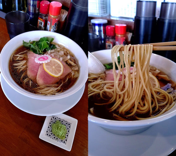 「限定『サンマ煮干中華そば(¥900)』を醤油で…」@中華そば 松井の写真