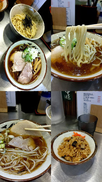 「『つけ麺セット(¥900)』を並盛&炊き込みご飯で…」@東京中華そば 里見の写真