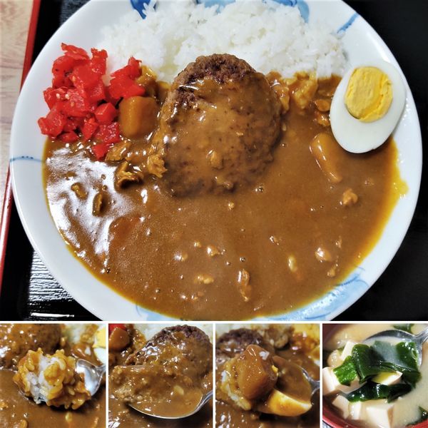 「ハンバーグカレー　1050円」@辰巳庵の写真