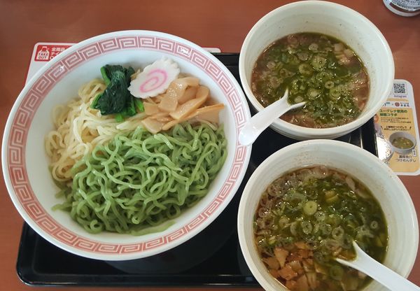 「ユーグレナつけめん食べ比べ」@幸楽苑 一関店の写真