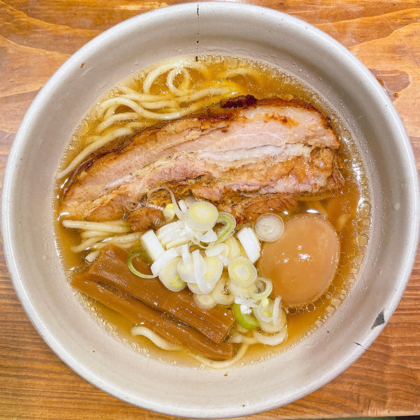 「macro＋焼豚1枚（厚）＋特選こだわり煮玉子」@人類みな麺類 東京本店の写真