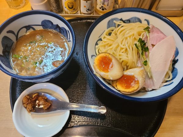 「鶏と魚介のつけ麺+味玉」@つけ麺 たけもとの写真