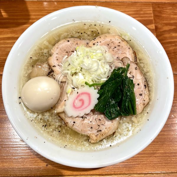 「【限定】塩背脂チャーシュー麺 大盛」@麺屋 真心の写真